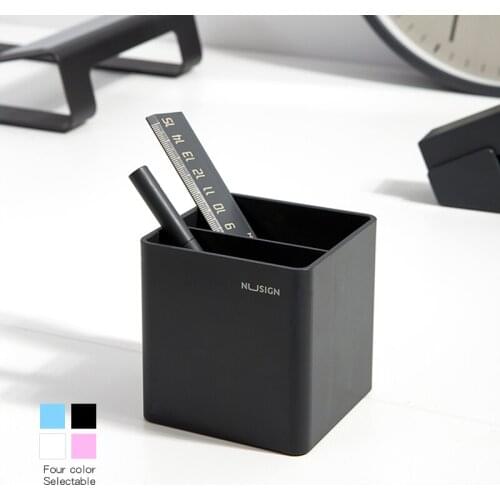 DELI NUSIGN NS011 Pen holder Pencil stands pen Container desktop arrangement box eraser tray stationery case 4 color optional
