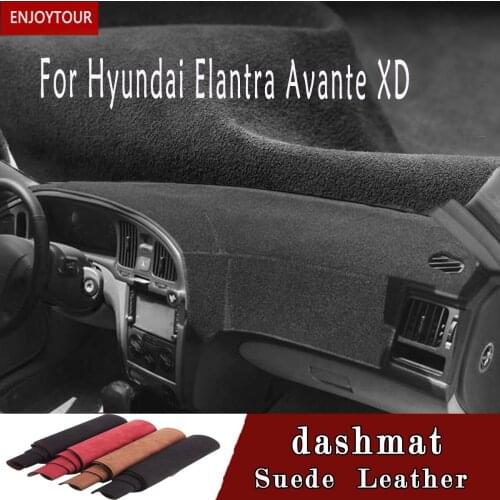 For Hyundai Elantra Avante 2001 2002 2005 2006 XD Suede Leather Dashmat Dashboard Cover Pad Dash Mat Car-styling Accessories