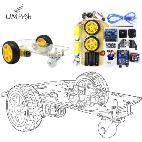Avoidance tracking Motor Smart Robot Car Chassis Kit Speed Encoder Battery Box 2WD Ultrasonic Module for arduino Kit