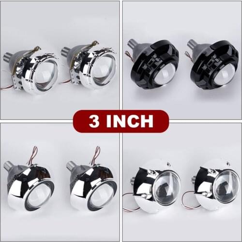 CARLitek 3.0 INCH Projector Shrouds For Lens Bi-LED Headlight Retrofit Lenses Covers Car Lights Accessories DIY 2PCS