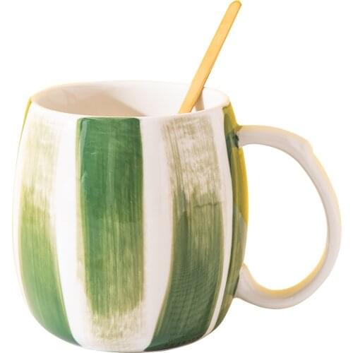 Nordic Creative Ceramic Coffee Cup Home Water Milk Mark Mug Gold Inlaid Couple Cup Holiday Birthday Gift Mugs Coffee Cups