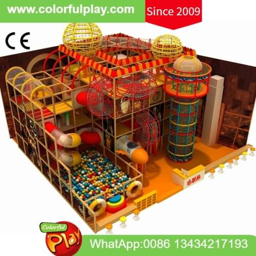 Indoor playground maze house with spiral slide climbing net toddlers soft play center Thailand playground equipementfor sale