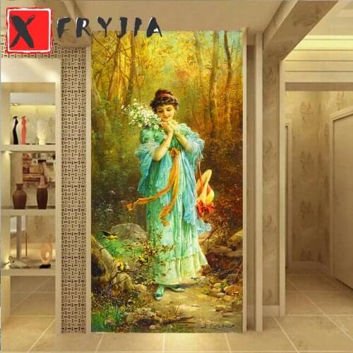 Full drill square round diamond painting Stunning beauty in western classical tulle mosaic diamond rhinestone diamond embroidery