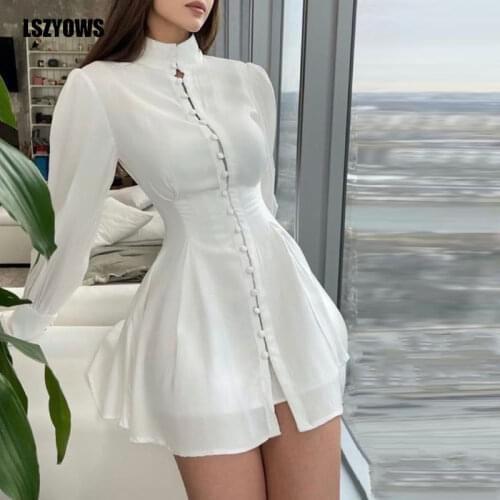 LSZYOWS Fashionable Shirt Dresses