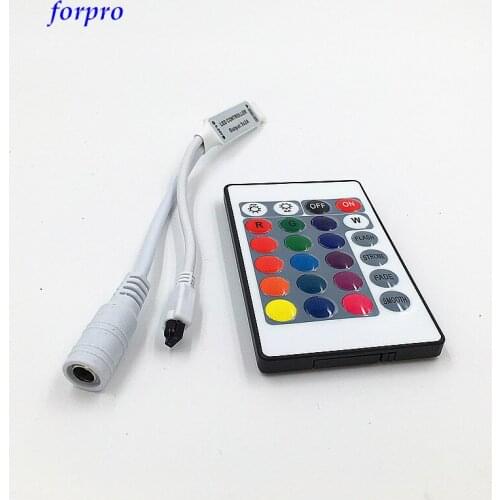 200PCS DC 5V12V 24V 24 Key Mini LED IR Remote Controller For 3528 & 5050 LED RGB Strip Light