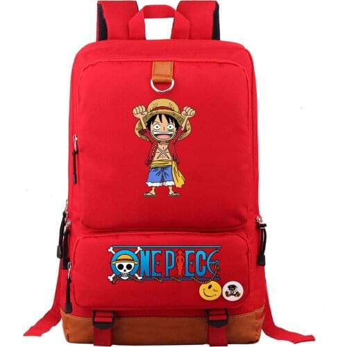 Fashion Anmie Cartoon One Piece Boy Girl Book School Bag Women Bagpack Teenagers Schoolbags Men Student Backpack