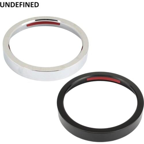 Motorcycle Speedometer Trim Bezel CNC Aluminum Trim Ring Black/Chrome For Harley Sportster 883 1200 Dyna Street Bob Low Rider