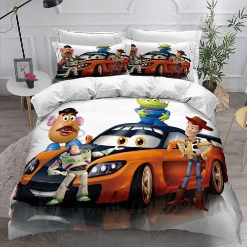 Cartoons Toy Story Buzz Lightyear Bedding Set Disney Anime Home Textiles Bedroom Decoration Twin Full Queen King Size Kids Gift
