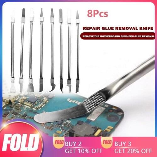 8 in1 Phone Repair Kit Disassembly Blades for Repairing Mobile Phones Computer IC Chip CPU NAND Metal Remover Hand Tools Set