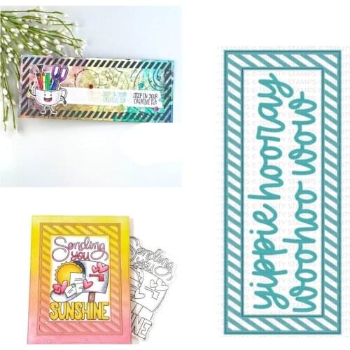 2021 NEW HOT Rectangle text box Cutting Dies Scrapbook Diary Decoration Stencil Embossing Template DIY Greeting Card Handmade