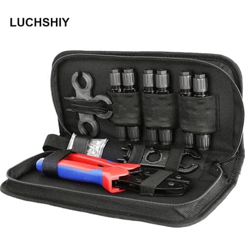 Crimping Pliers Solar Terminal Crimping Tools Crimp Clamp Stripper Hand Tools Set Kits LY-2546B MC4 Cable Connector Press Pliers