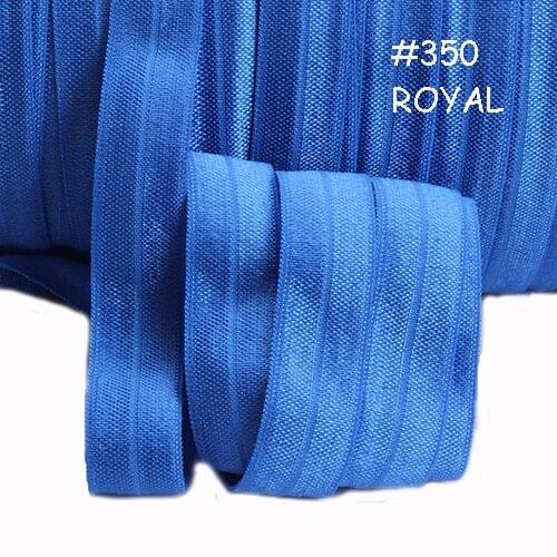 Wholesale 50 yards per roll 5/8" solid color fold over elastic in royal, more than 100 colors for your selecting