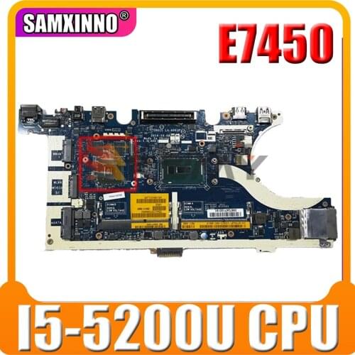 Original Laptop motherboard For DELL Latitude E7450 i5-5200U Mainboard CN-0796WF 0796WF LA-A963P SR23Y N15S-GT-S-A1 DDR3