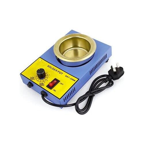 AC 220V 250W Adjustable Temperature Stainless Steel Soldering Solder Pot