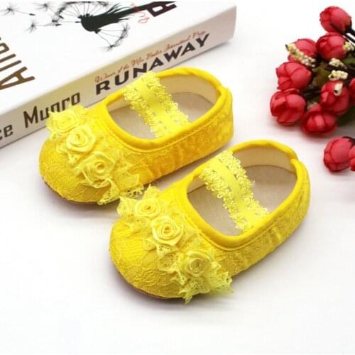 Baby First Walkers Clothing Kids Infant Newborn Baby Boy Girl Unisex Soft Sole Crib Shoes Shallow Flower Cotton