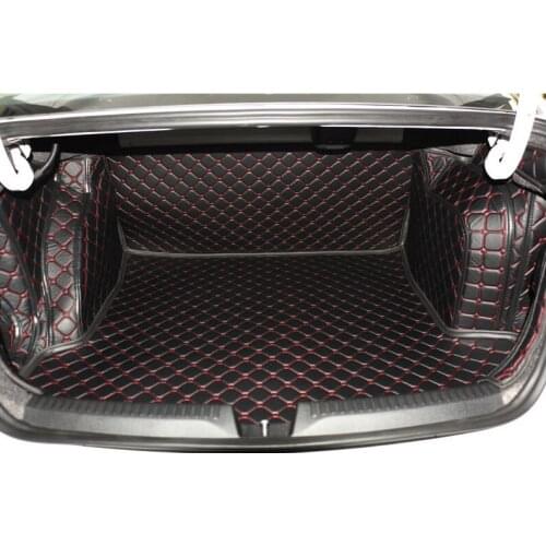 Wholy Surrounded No Odor Special Car Trunk Mats for Skoda Rapid Sedan Durable Waterproof Boot Carpets