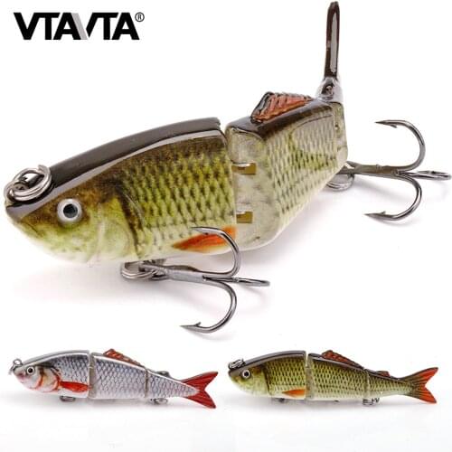 VTAVTA 8g 8cm Mini Sinking Wobblers Fishing Lure For Pike Lifelike Carp Jointed Bait Artificial Lures Crankbait Fishing Swimbait