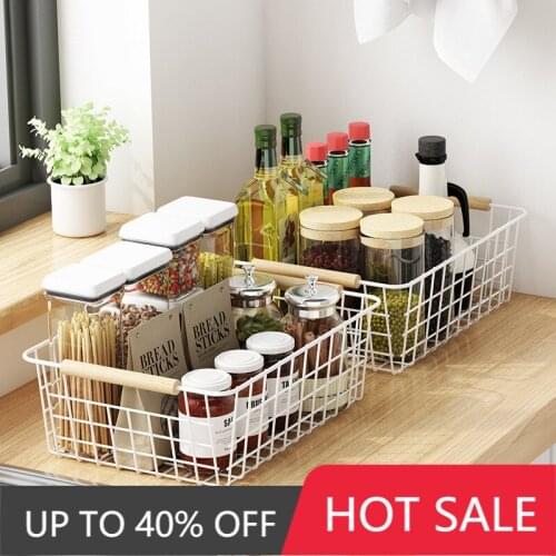 Japanese Wrought Iron Storage Basket Kitchen Spice Rack Sundries Storage Rack Storage Basket Storage Cabinet Sorting Basket