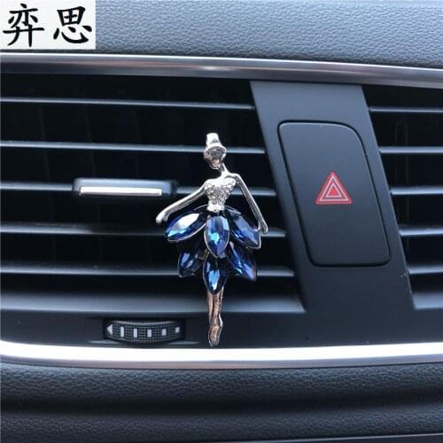 Fine metal ballet girl Car styling ornamental perfume clip Lovely ballet sculpt Car perfume Air conditioning air clear Clip