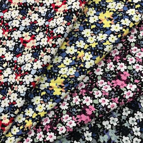 100%Cotton printed cloth small broken flowers poplin fabric DIY clothing shirt skirt Handmade sewing Digital printed cloth