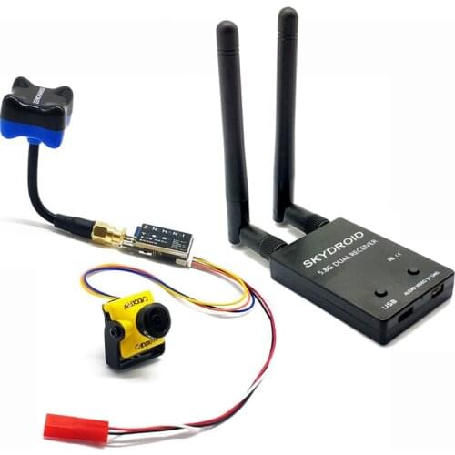 5.8G FPV Receiver UVC Video Downlink OTG VR Android Phone with 5.8G 600mw transmitter + Caddx Turbo Micro F2 1200TVL FPV camera