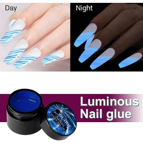5 colors series of Fluorescent Neon Luminous Gel Nail Polish for Glow in Dark 2020 esmaltes permanentes de uv y nagellak