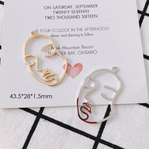 6 pieces / Lott alloy humanoid whiteKKgoldearringsSuppliesforJewelryAccessories stainlesssteeljewelrydiy jewelry