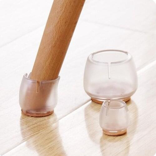 8Pieces Silicone Chair Leg Caps Non-slip Furniture Feet Pads Table Chair Cover Wood Floor Protectors Anti-Scratch Protective Pad