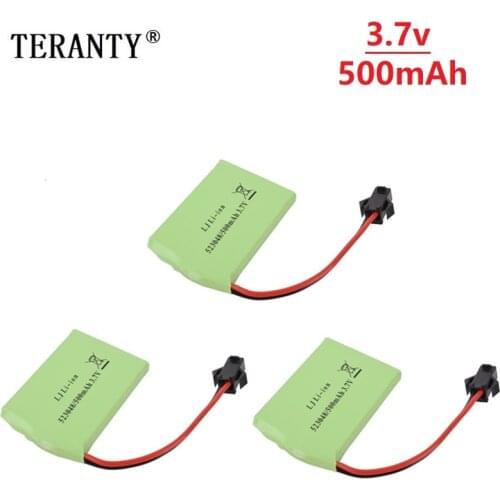 3.7V 500mAh 523048 li-ion Battery for Remote Control Electric Dinosaur Toys battery For RC leaning machine Hand drum 3piece/sets