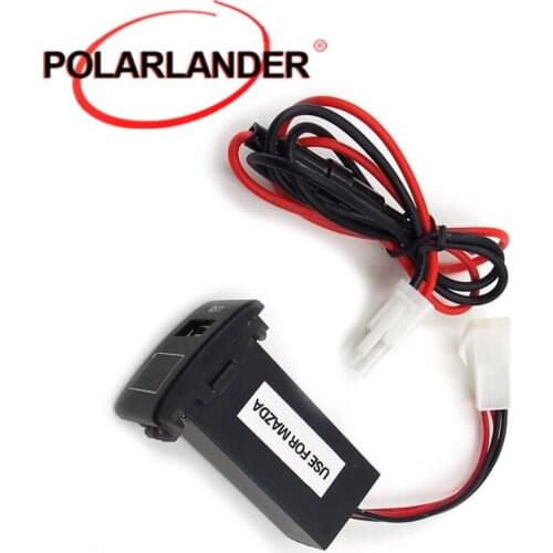 For Mazda Car Charger 12v VoltMeter cell phone charger 2.1 A output USB adapter