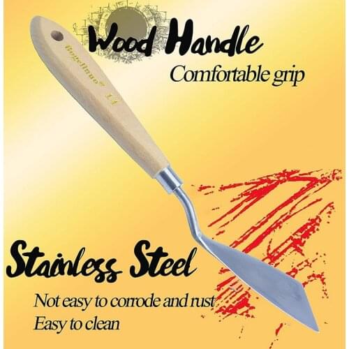 1-5 pcs Big Palette Knives for Oil, Canvas, Acrylic Painting Tool Set Oil Painting Scraper Shovel Paint Knife with Wooden Handle