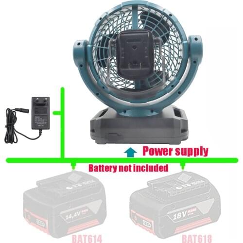 DCF102 Portable Cordless Electric Fan For Bosch 14.4V 18V 20V Lithium Battery BAT609 BAT609G BAT618 BAT618G BAT614