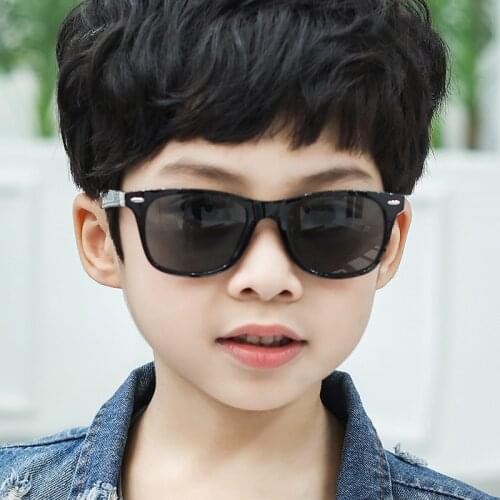 Kids Rivet Square Sunglasses Boys Girls Cool Colorful Coating Lens Sun Glasses Children Fashion Mirror Eyewear UV400 Gafas 2021