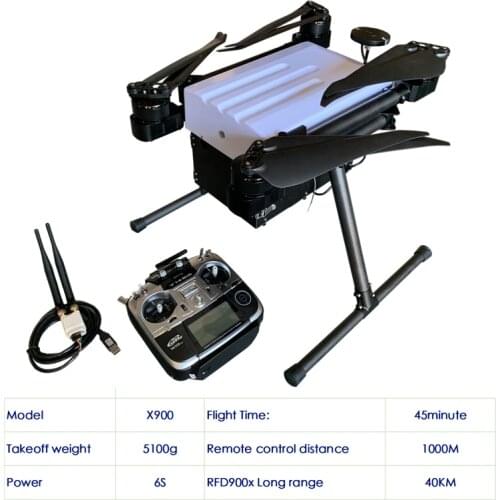 DIY Flight 65minutes Drone H4 900 Quadcopter Portable Drone for rescue, patrol ,mapping survey task Security Patrol Drone