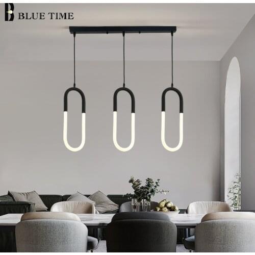 Home Light LED Pendant Light Modern Indoor 110V 220V Pendant Lamp for Dining Room Kitchen Bedroom Study Living Room LED Lighting
