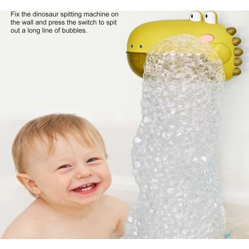 Electric Toys Dinosaur Bubble Blowing Machine Fun Baby Bath Toys Bubble Machine Bathing Toy Bubble Maker Kids Gifts