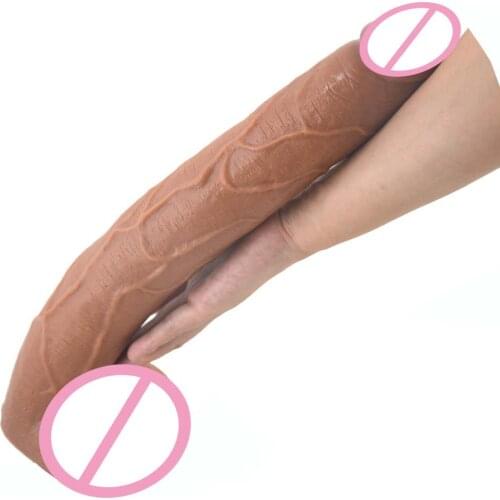 FAAK 39.5*5.6cm Huge Penis Black Dildo Super Big Dick Female Masturbator Anal Butt Plug Adult Sex Toys For Women Erotic Toys