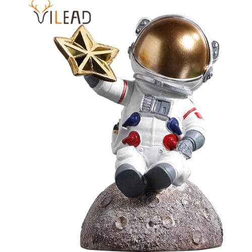 VILEAD Resin Craft Astronaut Statue Nordic Creative Storage Figurines Home Decor Living Room Desktop Decoration Desk Accessories