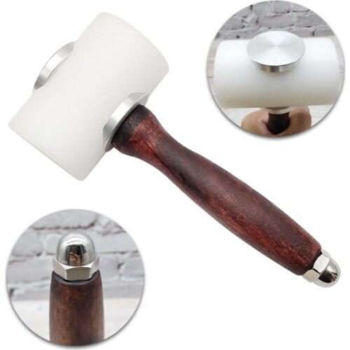 Leather Carving Craft Hammer Tool Kit Cowhide Punch Cutting Sewing DIY 350/320g Hammers Tools