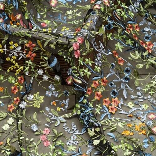 LASUI 2019 NEW 1 YARD X0538diy fashion evening dress Advanced customization High-grade water-soluble embroidery mesh lace fabric