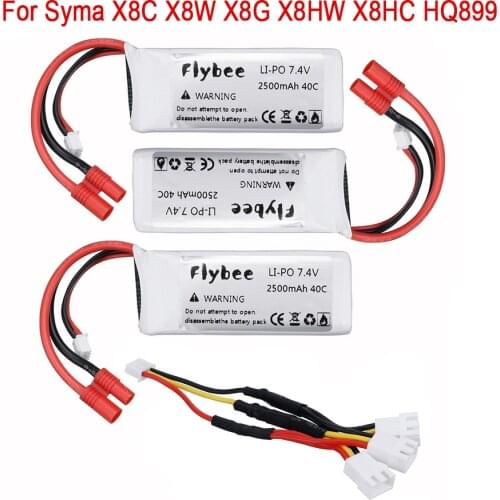 7.4v 2500mAh 40C Lipo battery for Syma X8C X8W X8G X8 RC Quadcopter Parts 2S 903480 7.4V Battery for 12428 12423 RC Car
