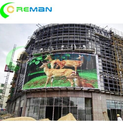 Dot matrix P10 module outdoor semi led screen display shenzhen store