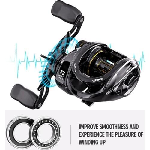 Metal Baitcasting Reel 10KG Max Drag 7.3:1High speed gear ratio18 Bearing Saltwater Freshwater Fishing Wheel Carp fishing tackle