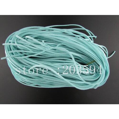 MMM1! 5 Meters 3x1.5mm light Blue color Faux Suede Cord Leather Lace For Clothes Shoes Jewelry Making Findings 5M/lots
