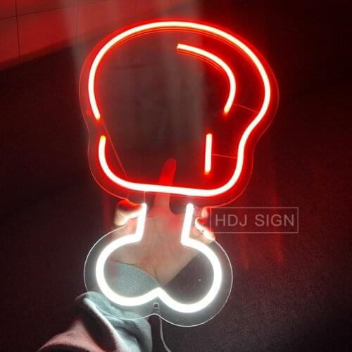 Home Decor Plaques Signs LED Neon Sign Custom Lighting Wall for Home House Room Decor Sconce Chicken Leg Logo Neon Lamp Tape