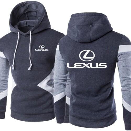 New Spring Autumn Fashion Lexus Hoodies Patchwork Men Pullover Sweatshirts Casual Cotton Hoody 5 Colors