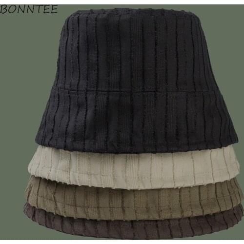 Bucket Hats Women Outdoor Streetwear Pure Flat 2020 Classy Fisherman New Style Sun Prevent Chapeau Aesthetic Trendy Beach Charm
