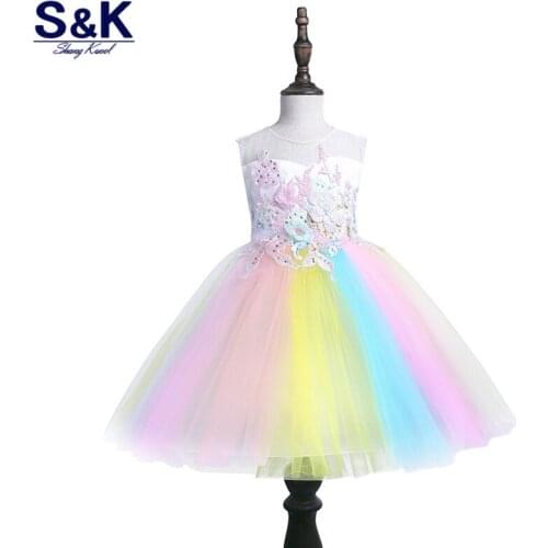 Flower Girls Dress for Wedding Evening Children Princess Party Pageant Long Kids Dresses for Girls Formal Clothes XQ-286