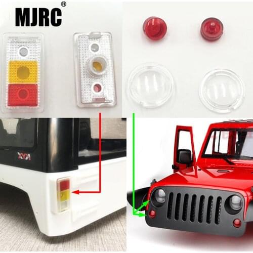 Suitable for 1/10 simulation climbing car JEEP SCX10II AXIAL 90046 90047 313mm wheel hard shell Wrangler universal LED light cup