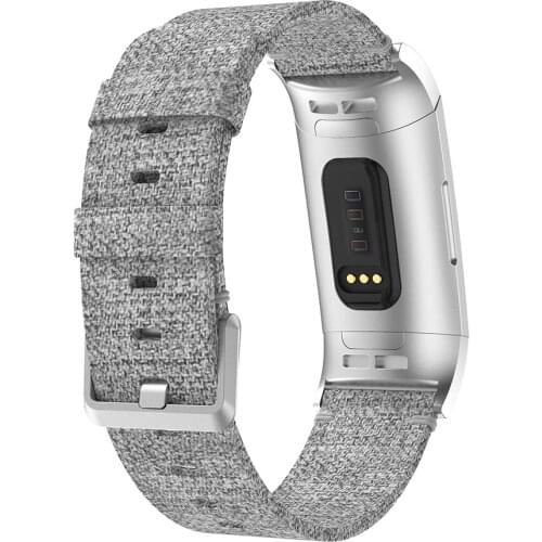 Strap for Fitbit Charge 3 Watchband Replacement Watch Strap for Charge3 Woven Canvas Fabric Wristband Smart Bracelet Watchband
